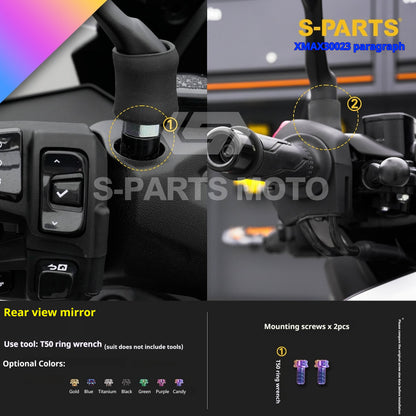 SPARTS Titanium Bolt Set for 2023 XMAX300 | Yamaha Motorcycle Titanium Bolt Upgrade