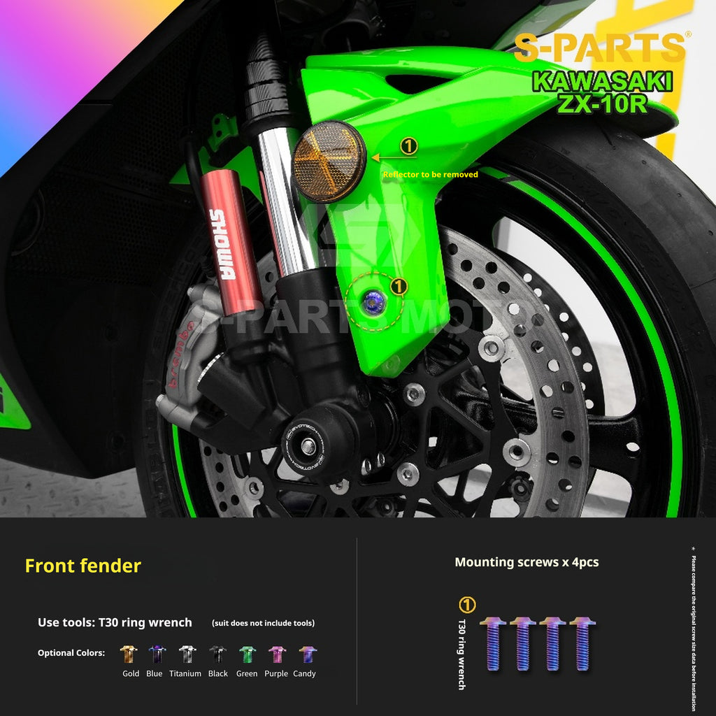 SPARTS Titanium Screw Set for Kawasaki ZX-10R 2023 –  CNC Titanium Upgrade Kit