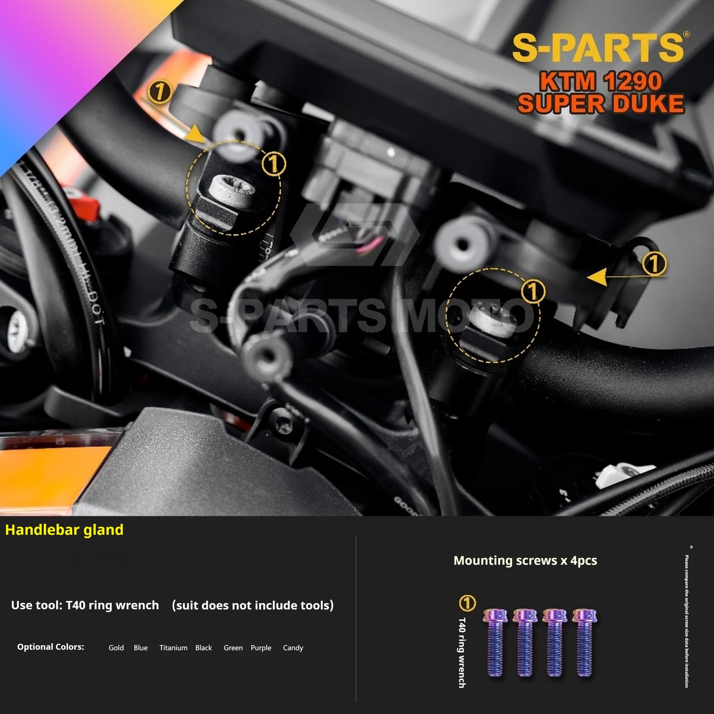 SPARTS Titanium Alloy Fasteners Compatible with KTM Super Duke 1290