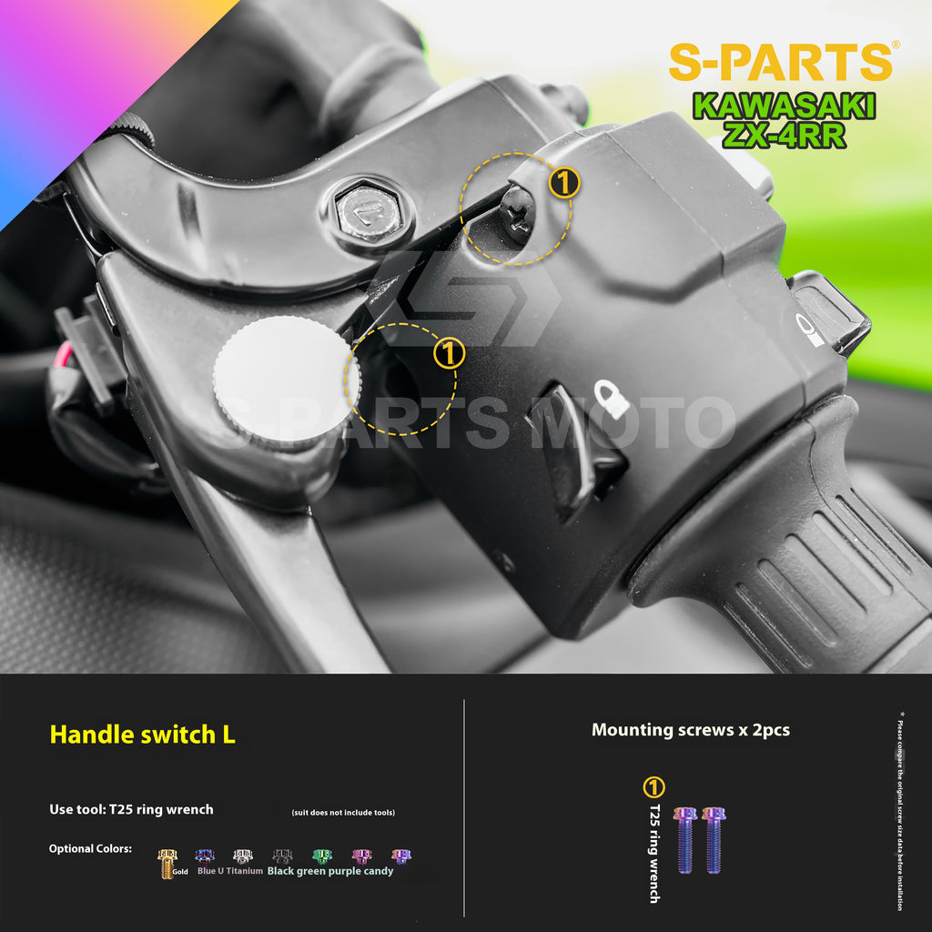 SPARTS TC4 Titanium Bolt Kit for Kawasaki ZX-4RR | Motorcycle Titanium Bolt Upgrade