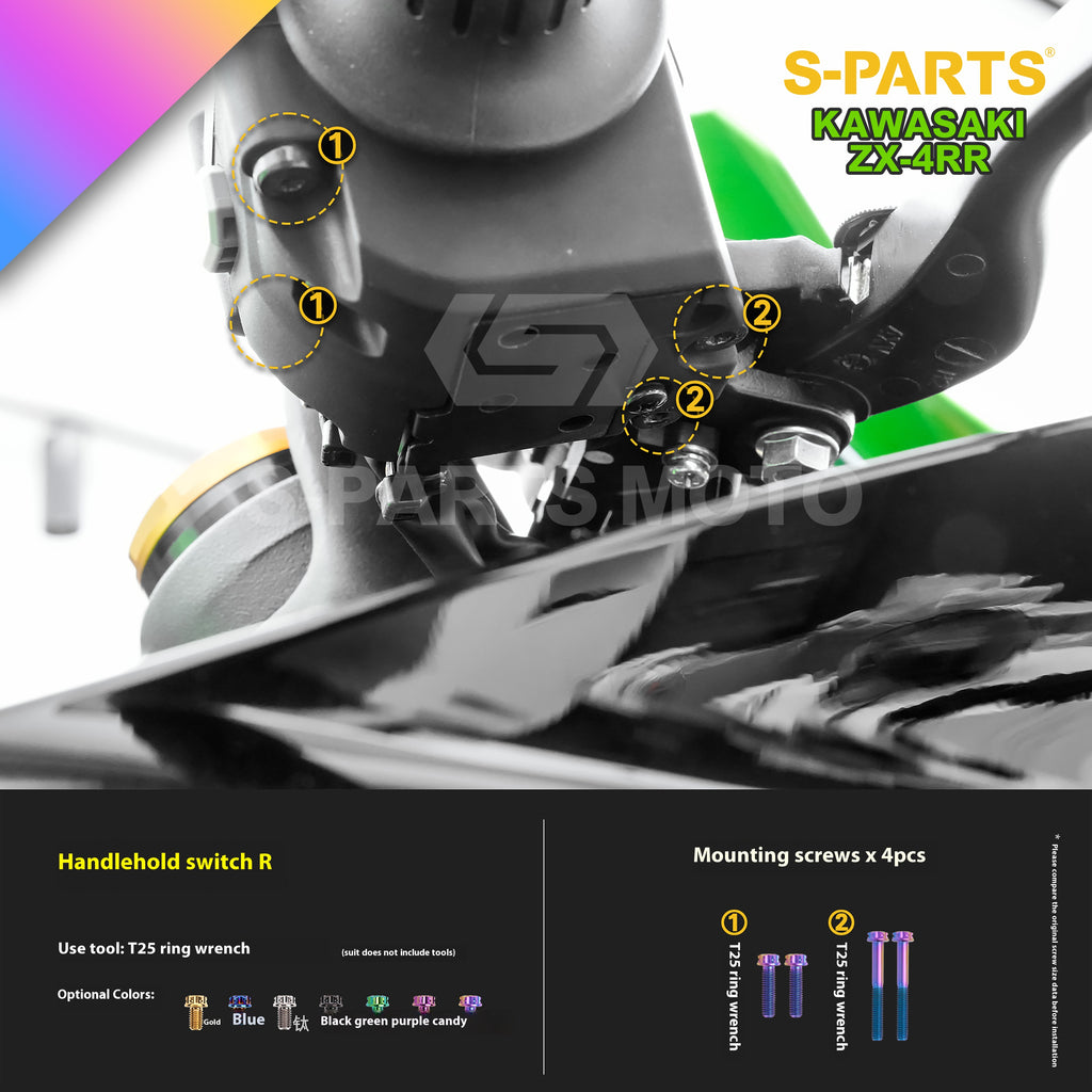 SPARTS TC4 Titanium Bolt Kit for Kawasaki ZX-4RR | Motorcycle Titanium Bolt Upgrade