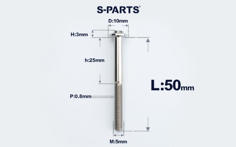 SPARTS A3 Countersunk Head M5 D10 Titanium Bolt TC4 Motorcycle & E-Bike Custom Fastener
