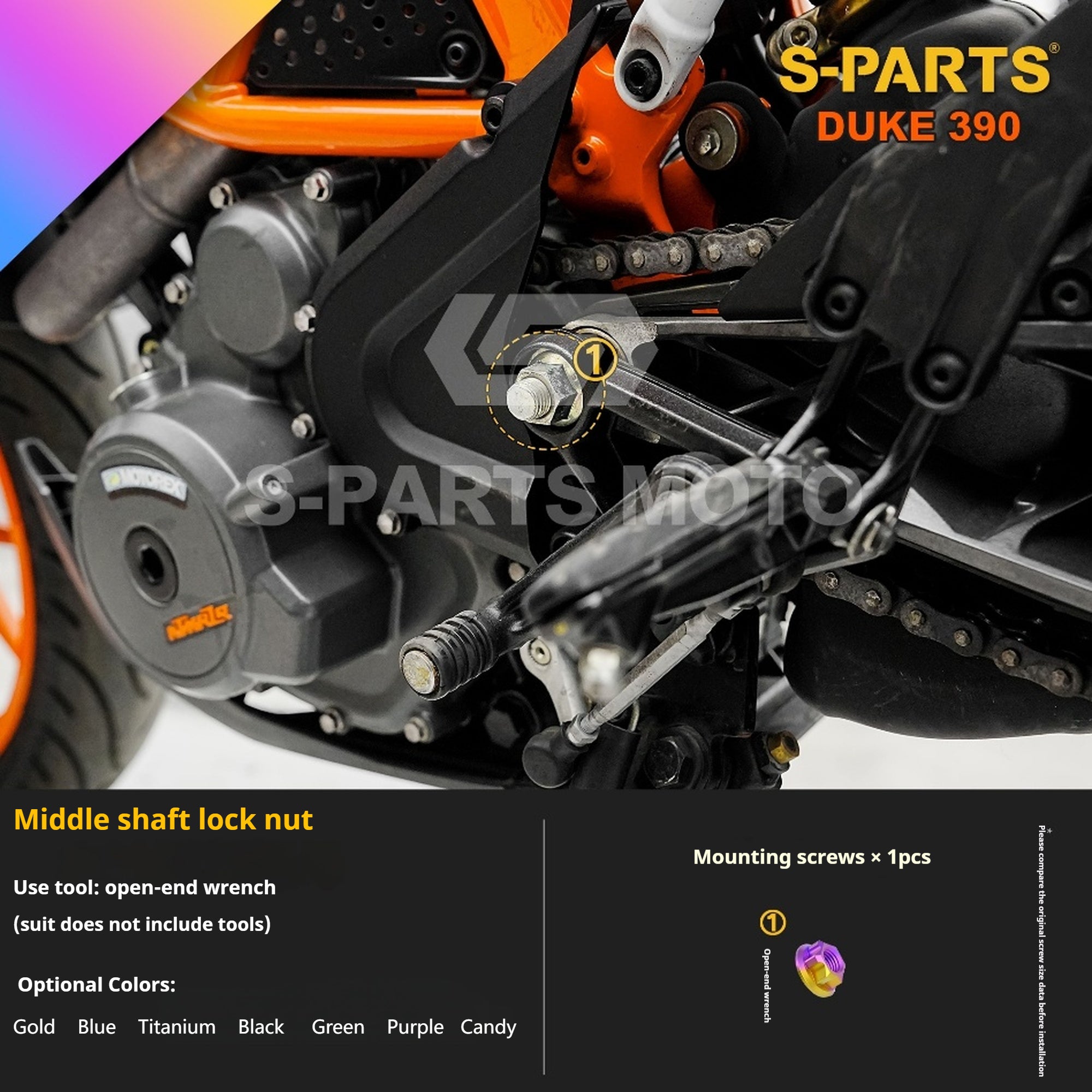 SPARTS Stan KTM DUKE 390 Dedicated · TC4 Titanium Full Motorcycle Bolt Kit