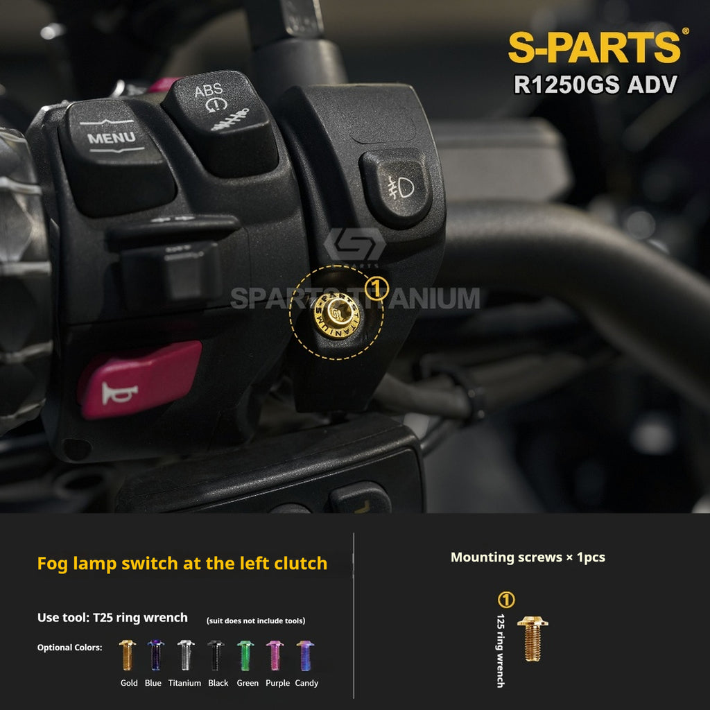 SPARTS Titanium Bolt Kit for BMW R 1250GS ADV – CNC Titanium Upgrade Kit