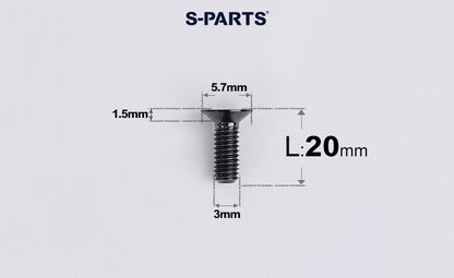 SPARTS Series M3 L6-30 Countersunk Titanium Bolt