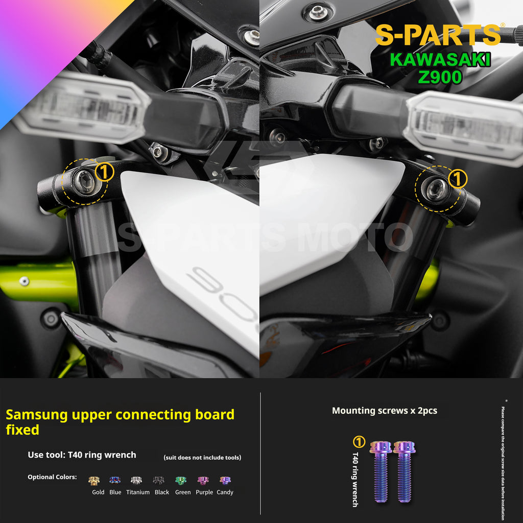 SPARTS TC4 Titanium Bolt Kit for Kawasaki Z900 2021 | Motorcycle Titanium Bolt Upgrade