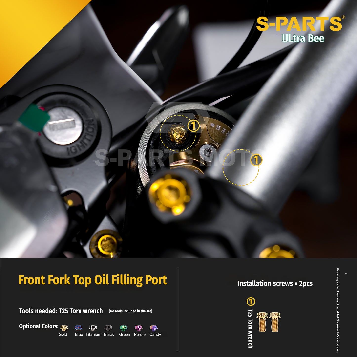 SPARTS Titanium Bolt Kit for Ultra Bee | Full Motorcycle Upgrade Set