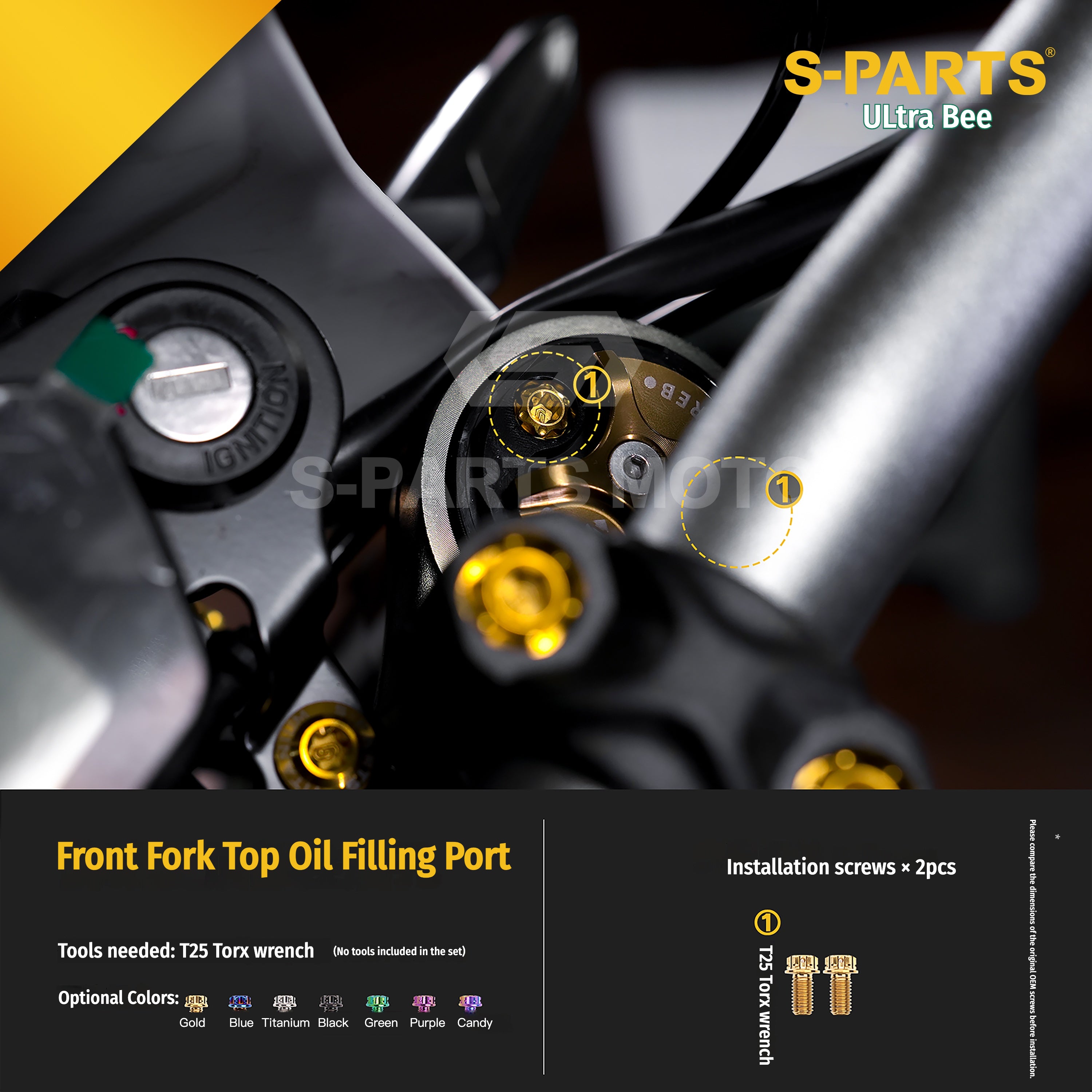 SPARTS Titanium Bolt Kit for Ultra Bee | Full Motorcycle Upgrade Set