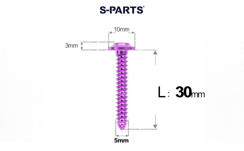 SPARTS Button Head M5×L10-35 Titanium Screws Self-Tapping Bolt