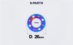 S-PARTS M8 / M10 / M12 / M14 TC4 Titanium Flat Washers for E-Bikes, Motorcycles & Bicycles