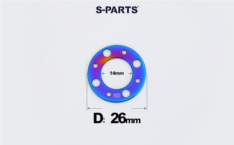 S-PARTS M8 / M10 / M12 / M14 TC4 Titanium Flat Washers for E-Bikes, Motorcycles & Bicycles