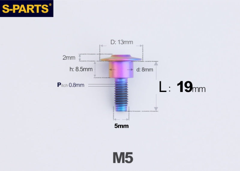 SPARTS M5 Titanium Button Head Shoulder Bolt