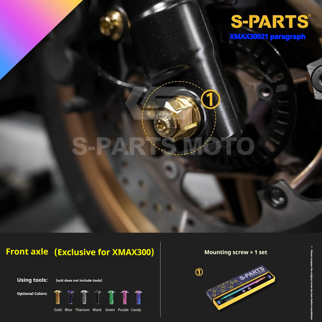 SPARTS Titanium Screw Set for Yamaha XMAX 300 2021 – Custom Candy Color & CNC Titanium Upgrade Kit