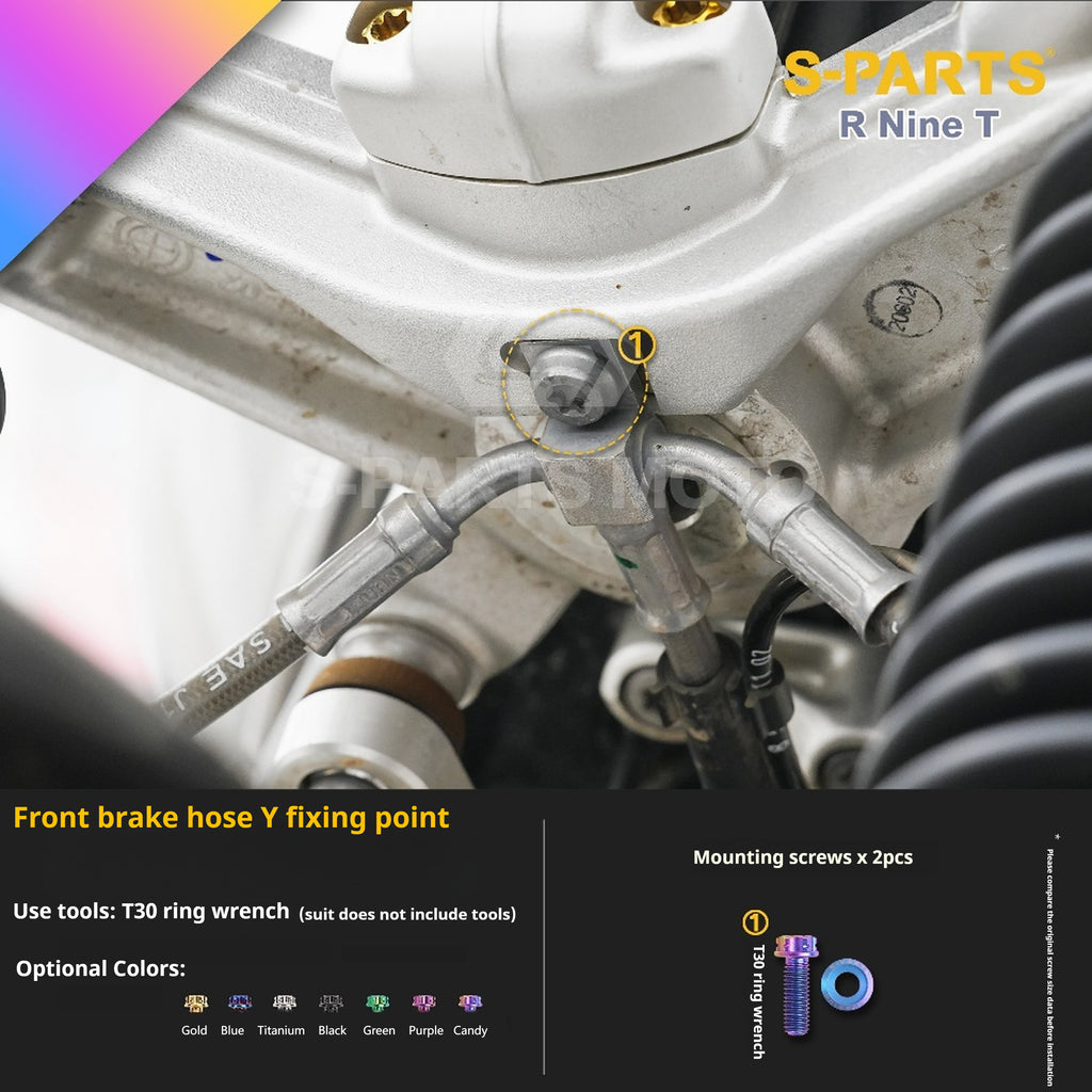 SPARTS BMW RnineT Titanium Alloy Motorcycle Bolt Upgrade Kit