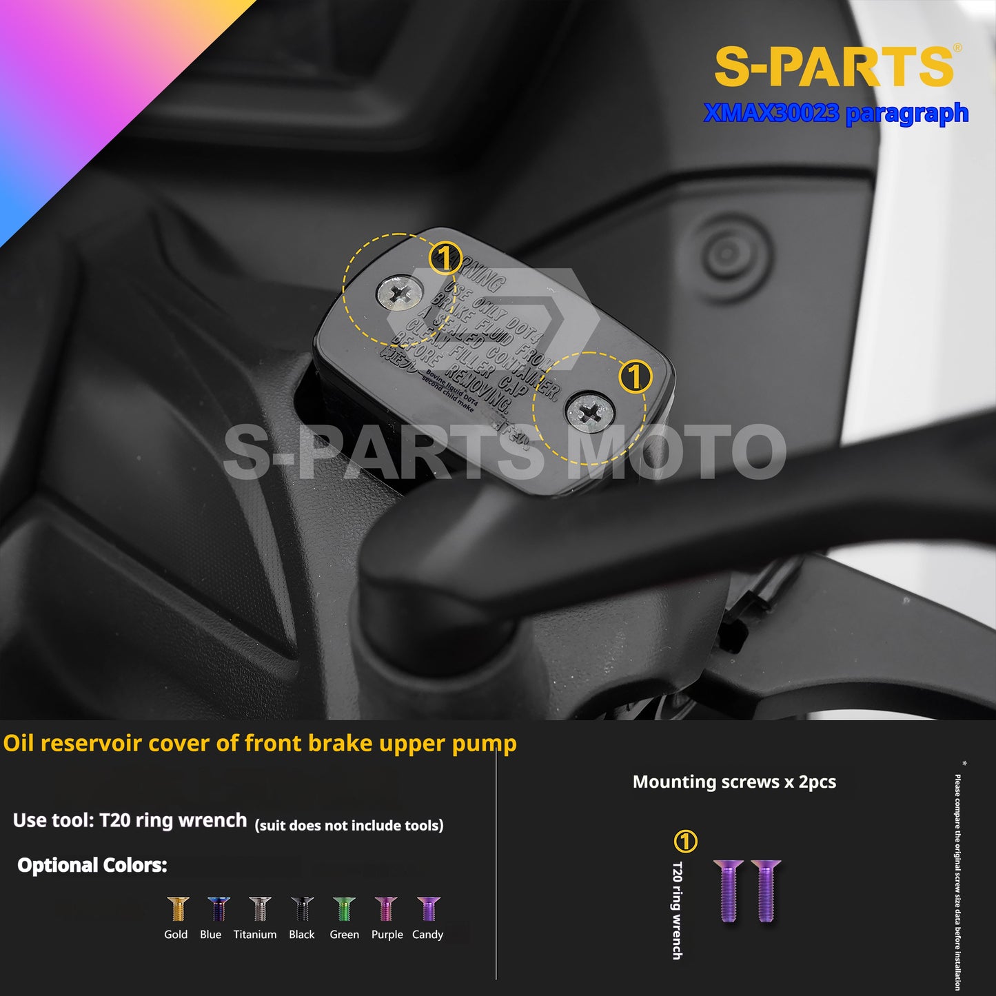 SPARTS 2023 XMAX300 Yamaha Motorcycle Modified Titanium Alloy Bolts Candy color