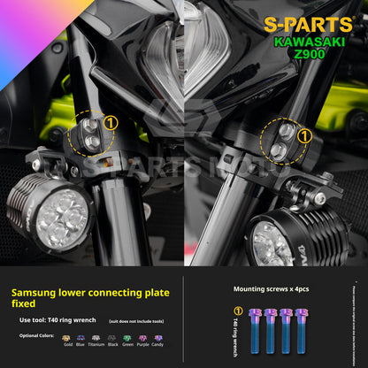 SPARTS TC4 Titanium Bolt Kit for Kawasaki Z900 2021 | Motorcycle Titanium Bolt Upgrade