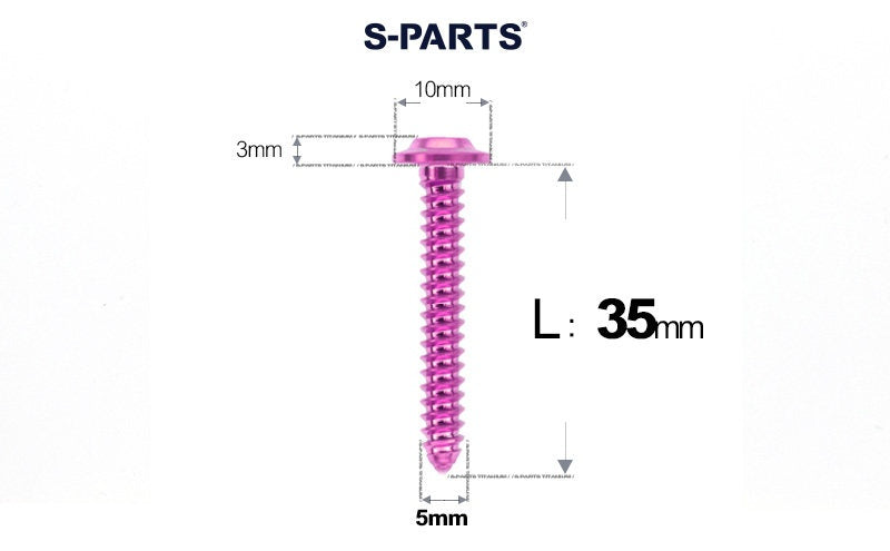 SPARTS Button Head M5×L10-35 Titanium Screws Self-Tapping Bolt