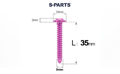 SPARTS Button Head M5×L10-35 Titanium Screws Self-Tapping Bolt