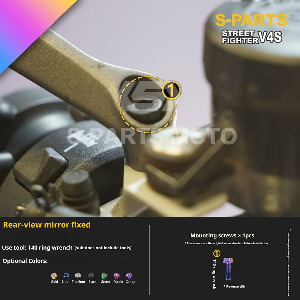 SPARTS Titanium Bolt Kit for Ducati Streetfighter V4S