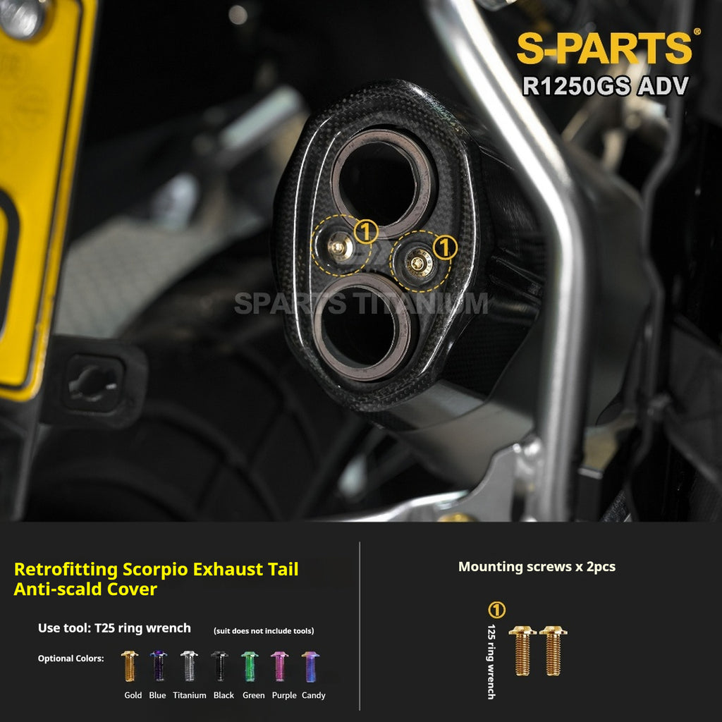SPARTS Titanium Bolt Kit for BMW R 1250GS ADV – Custom Candy Color & CNC Titanium Upgrade Kit