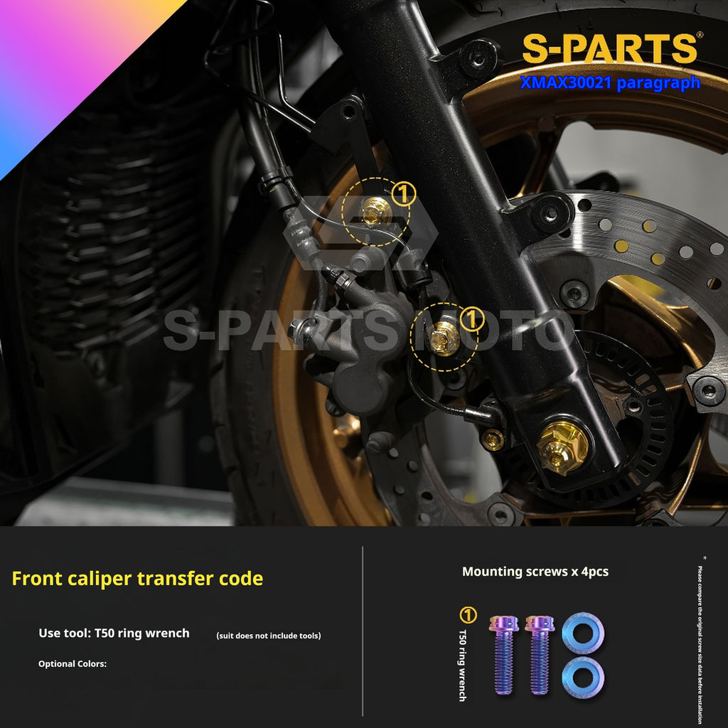 SPARTS Titanium Screw Set for Yamaha XMAX 300 2021 – Custom Candy Color & CNC Titanium Upgrade Kit