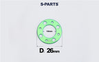 S-PARTS M8 / M10 / M12 / M14 TC4 Titanium Flat Washers for E-Bikes, Motorcycles & Bicycles