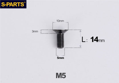 SPARTS M5 Countersunk Titanium Bolt | TC4 Flat Head Motorcycle Fastener