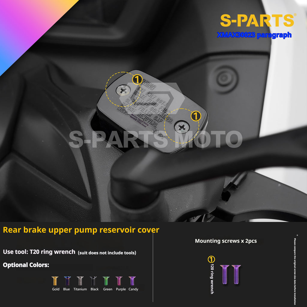 SPARTS Titanium Bolt Set for 2023 XMAX300 – Yamaha Motorcycle Custom Upgrade– Custom Candy Color - 1/2