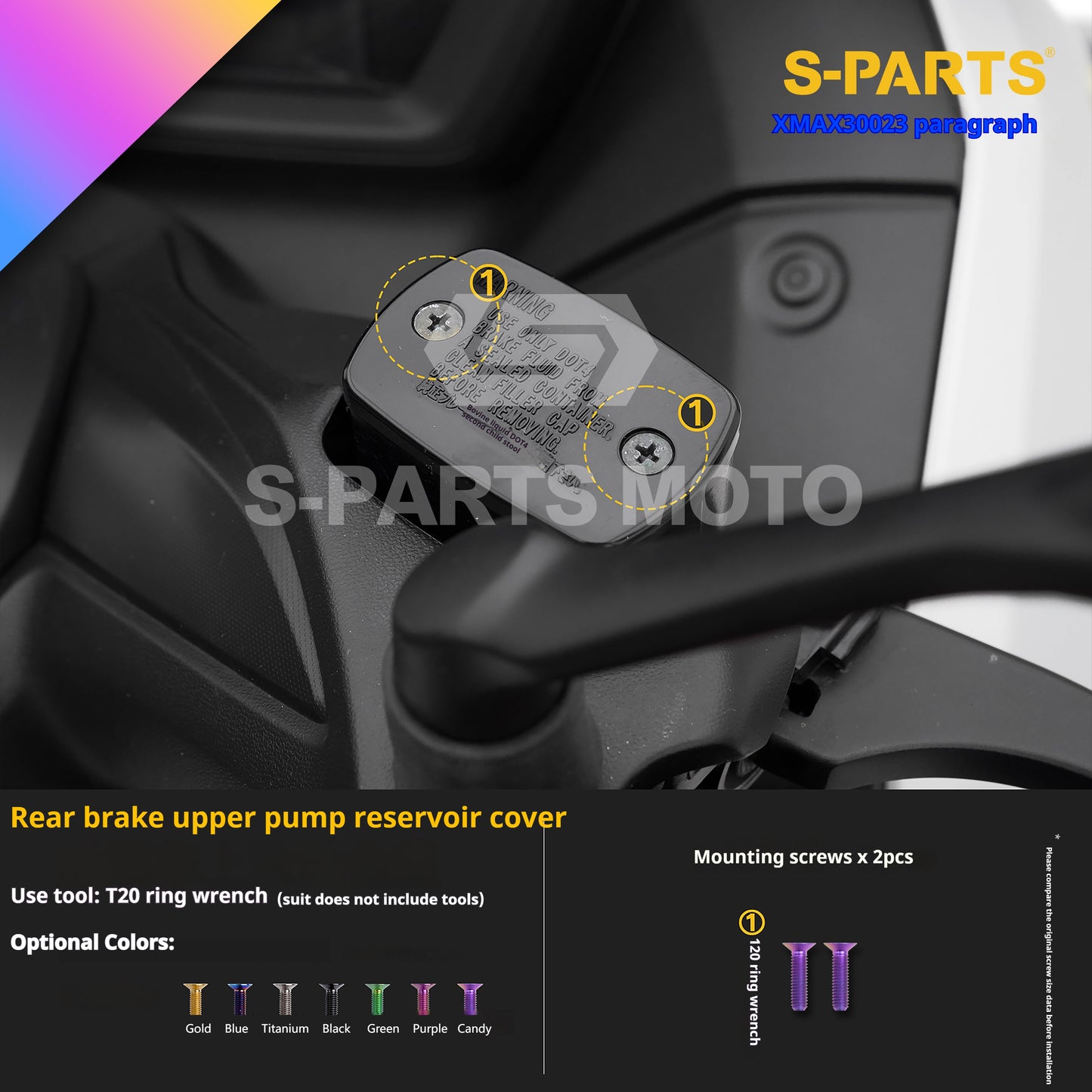 SPARTS 2023 XMAX300 Yamaha Motorcycle Modified Titanium Alloy Bolts Candy color