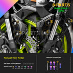 SPARTS TC4 Titanium Bolt Kit for Kawasaki Z900 2021 | Motorcycle Titanium Bolt Upgrade