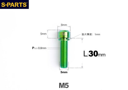 SPARTS M5 L10-50mm Titanium Alloy Screws