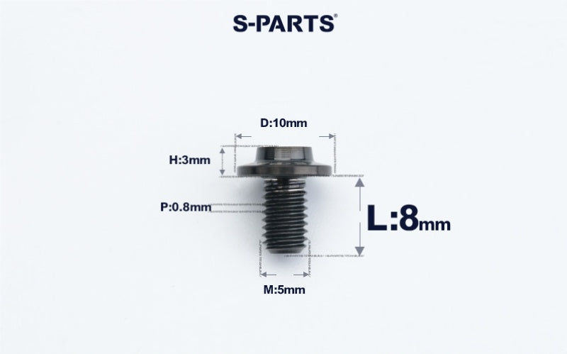 SPARTS A3 Countersunk Head M5 D10 Titanium Bolt TC4 Motorcycle & E-Bike Custom Fastener