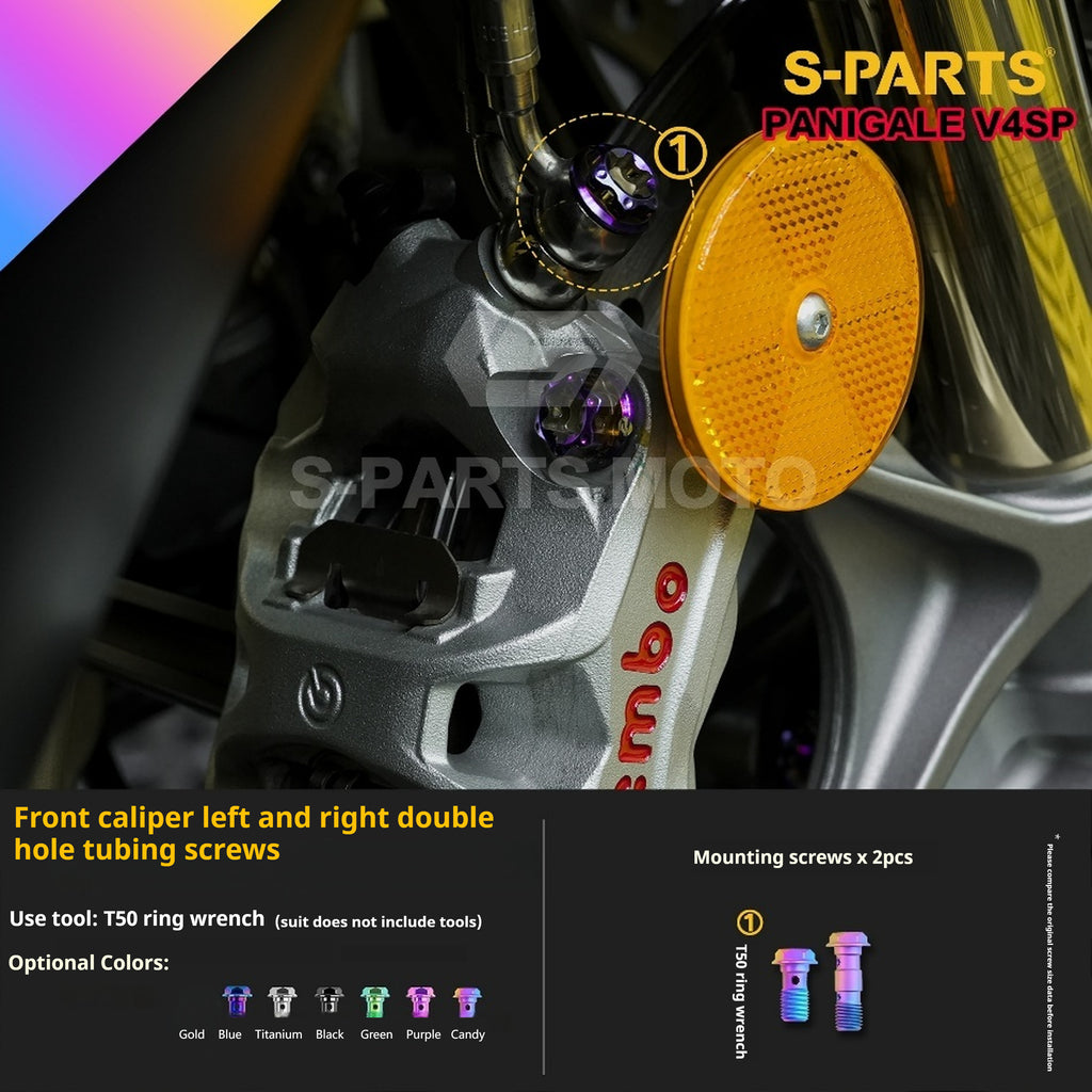 SPARTS TC4 Titanium Bolt Kit for Ducati Panigale V4SP Motorcycle