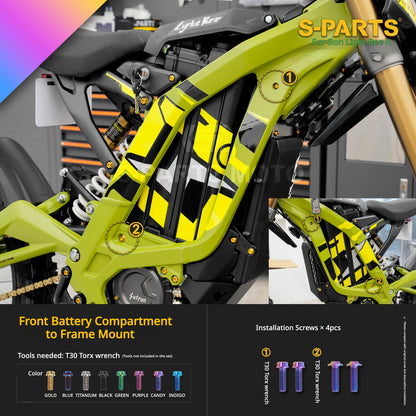 S-PARTS TC4 Titanium Full Bolt Kit for Sur-Ron Light Bee X (2025 Model)