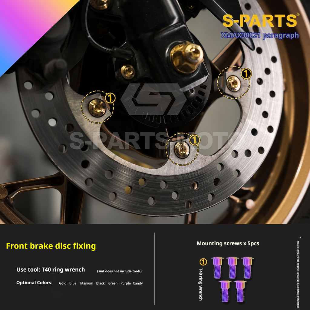 SPARTS Titanium Screw Set for Yamaha XMAX 300 2021 – Custom Candy Color & CNC Titanium Upgrade Kit