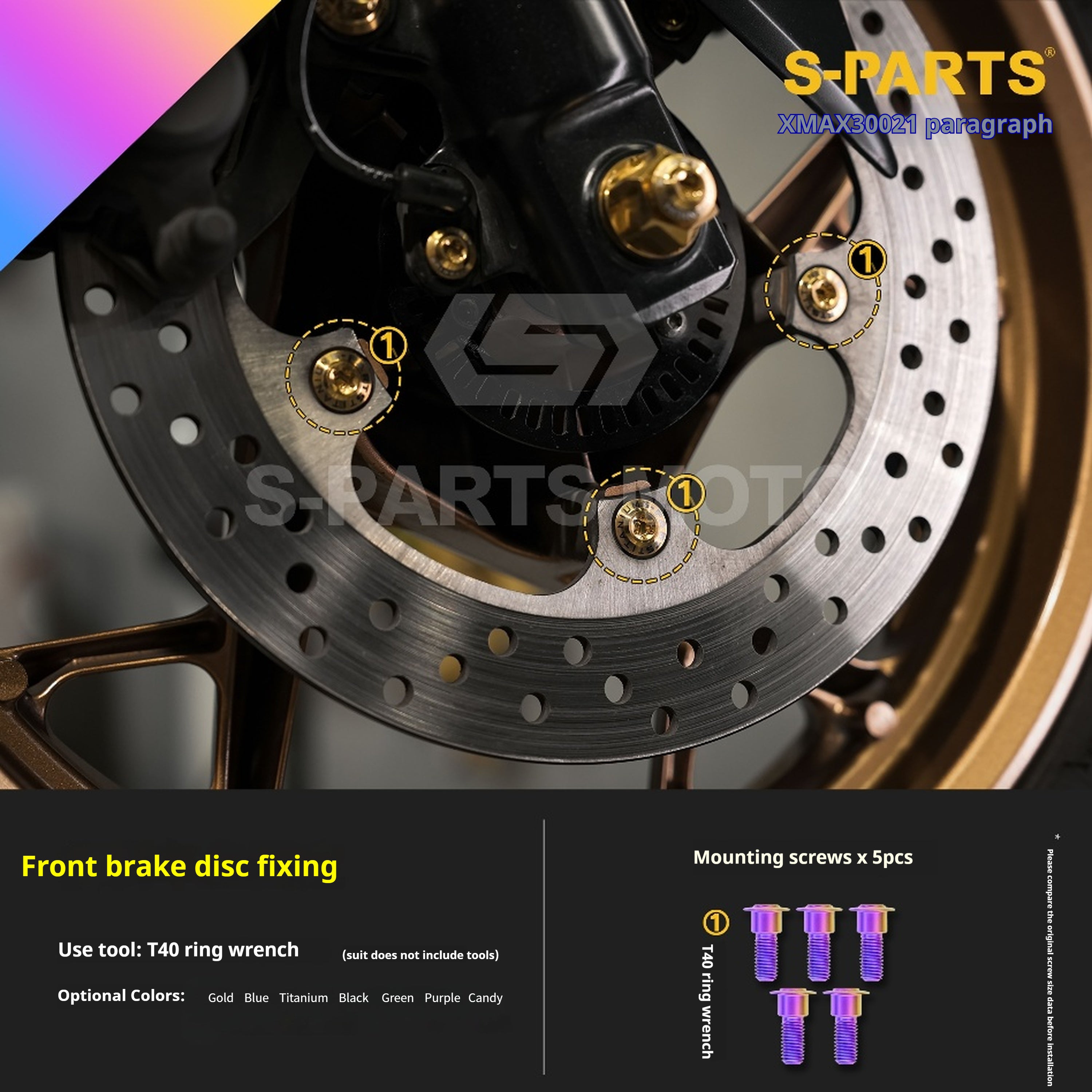 SPARTS Titanium Screw Set for Yamaha XMAX 300 2021 – Custom Candy Color & CNC Titanium Upgrade Kit