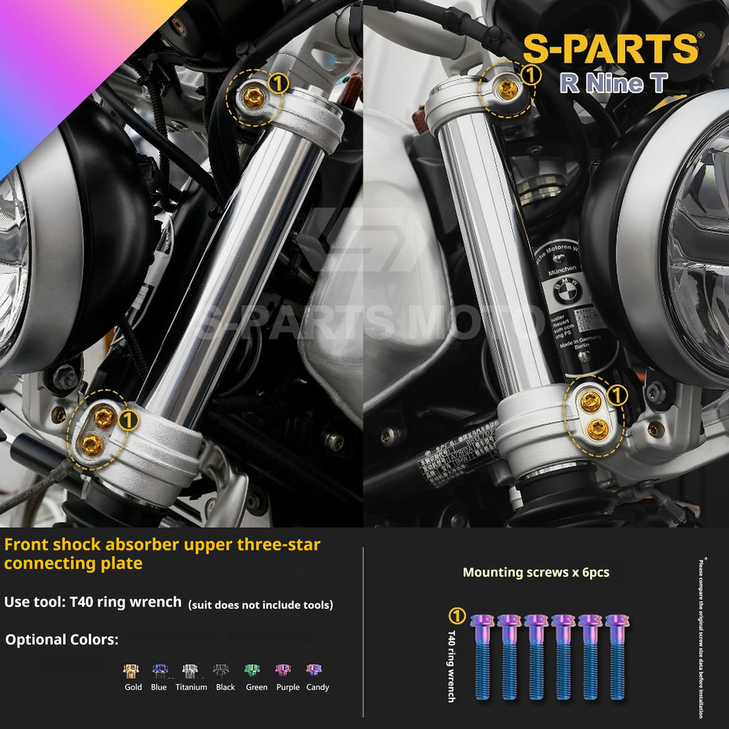 SPARTS BMW RnineT Titanium Alloy Motorcycle Bolt Upgrade Kit