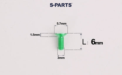 SPARTS Series M3 L6-30 Countersunk Titanium Bolt