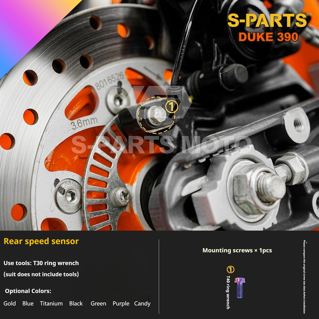 SPARTS Stan KTM DUKE 390 Dedicated · TC4 Titanium Full Motorcycle Bolt Kit