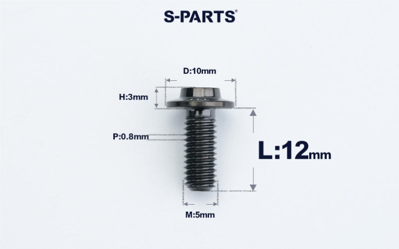 SPARTS A3 Countersunk Head M5 D10 Titanium Bolt TC4 Motorcycle & E-Bike Custom Fastener