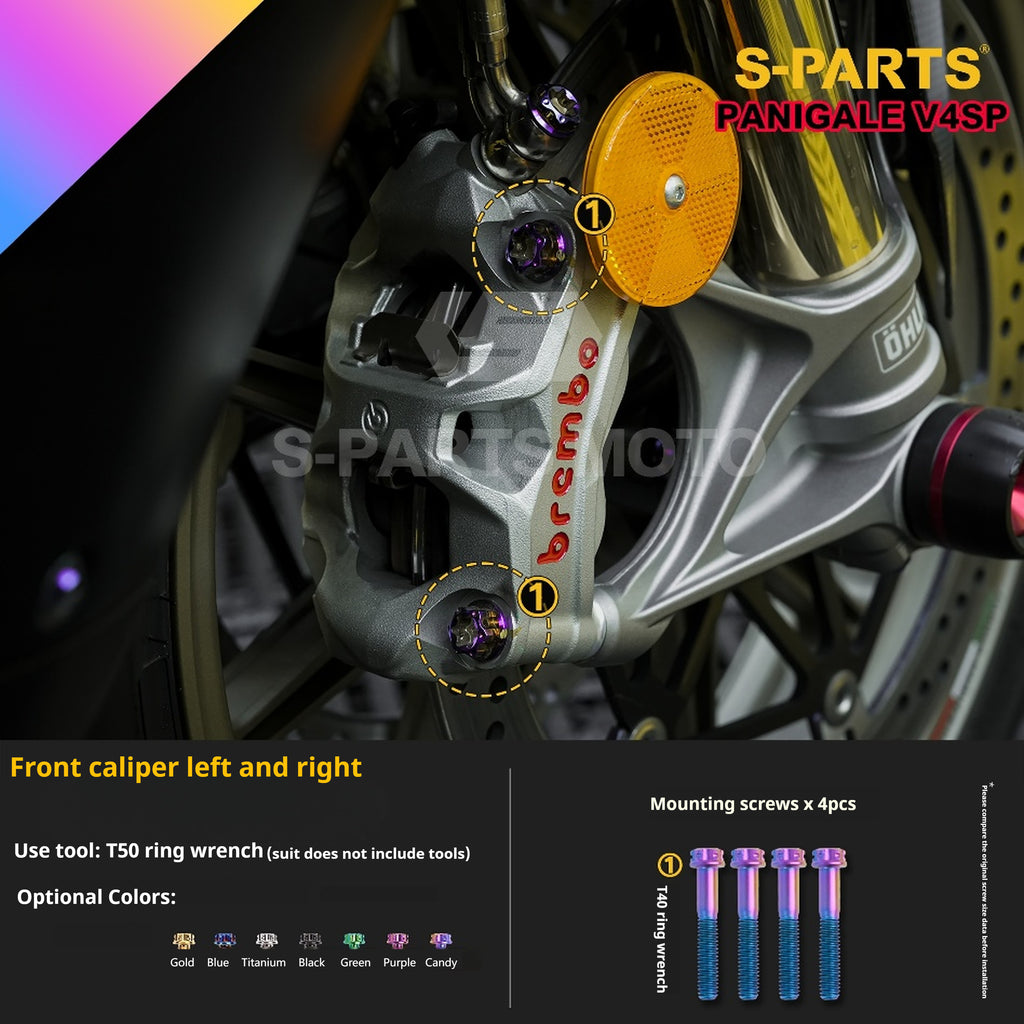 SPARTS TC4 Titanium Bolt Kit for Ducati Panigale V4SP Motorcycle