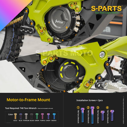 S-PARTS TC4 Titanium Full Bolt Kit for Sur-Ron Light Bee X (2025 Model)