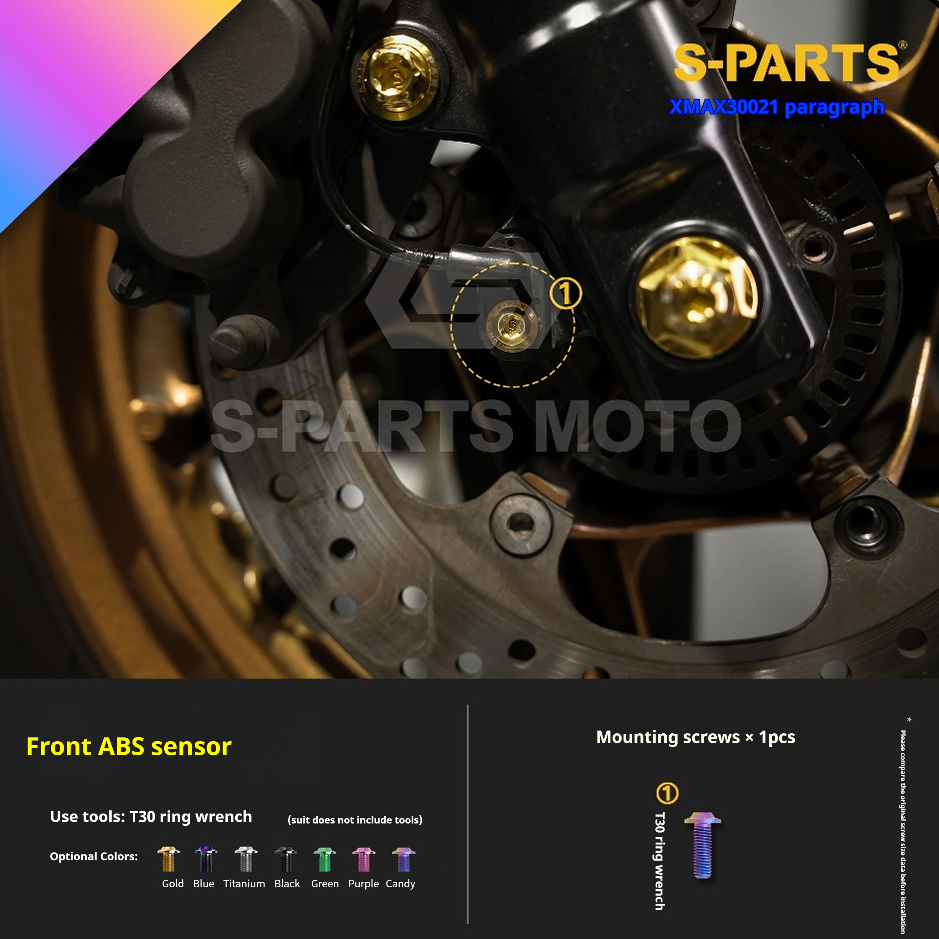 SPARTS Titanium Screw Set for Yamaha XMAX 300 2021 – Custom Candy Color & CNC Titanium Upgrade Kit