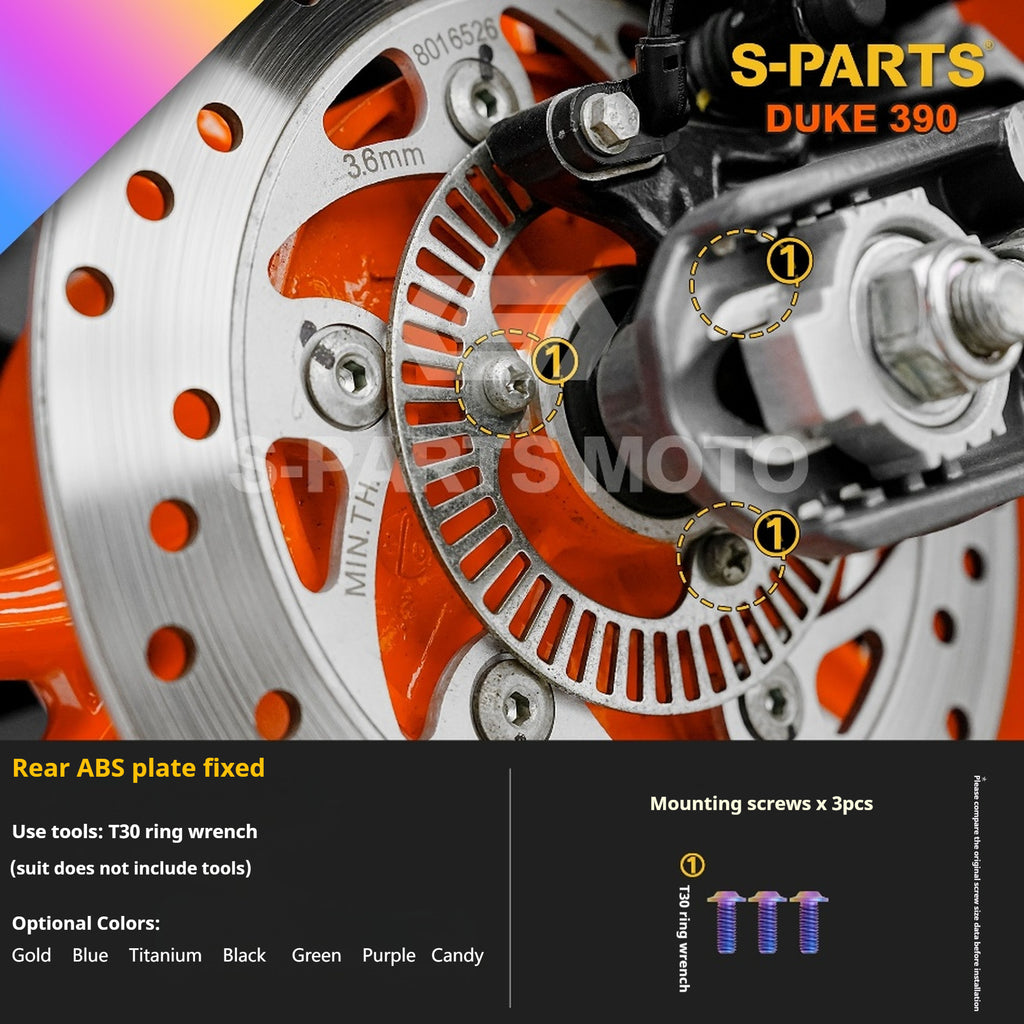 SPARTS Stan KTM DUKE 390 Dedicated · TC4 Titanium Full Motorcycle Bolt Kit