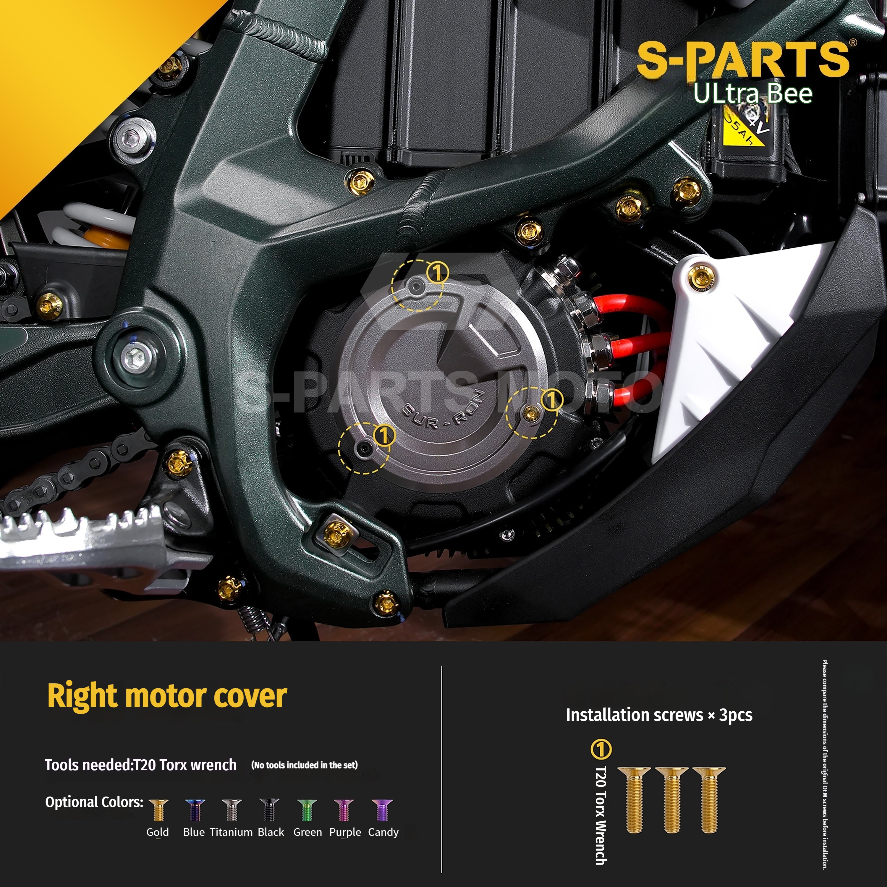 SPARTS Titanium Bolt Kit for Ultra Bee | Full Motorcycle Upgrade Set