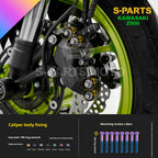 SPARTS TC4 Titanium Bolt Kit for Kawasaki Z900 2021 | Motorcycle Titanium Bolt Upgrade