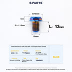 S-PARTS TC4 Titanium Mirror Plug Bolt M8 M10 RH/LH for Motorcycle