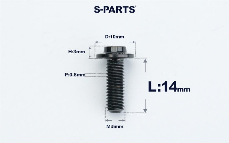 SPARTS A3 Countersunk Head M5 D10 Titanium Bolt TC4 Motorcycle & E-Bike Custom Fastener