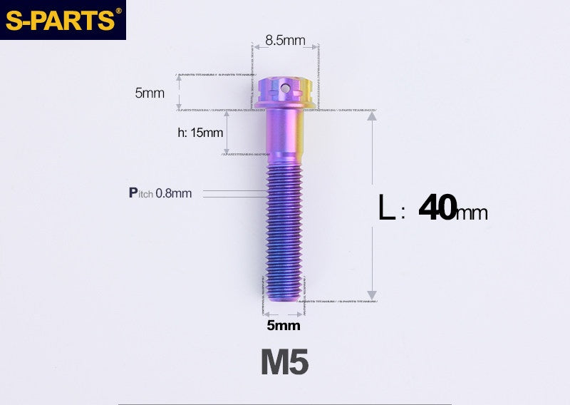 SPARTS M5 Titanium Bolt A3 Series – Motorcycle & E-Bike Upgrade Screws