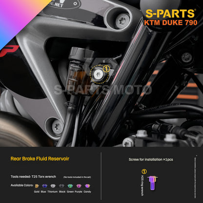 S-parts Titanium Styling & Bodywork Fairing Bolt Kit for KTM DUKE 790 | Premium Grade 5 Accessories